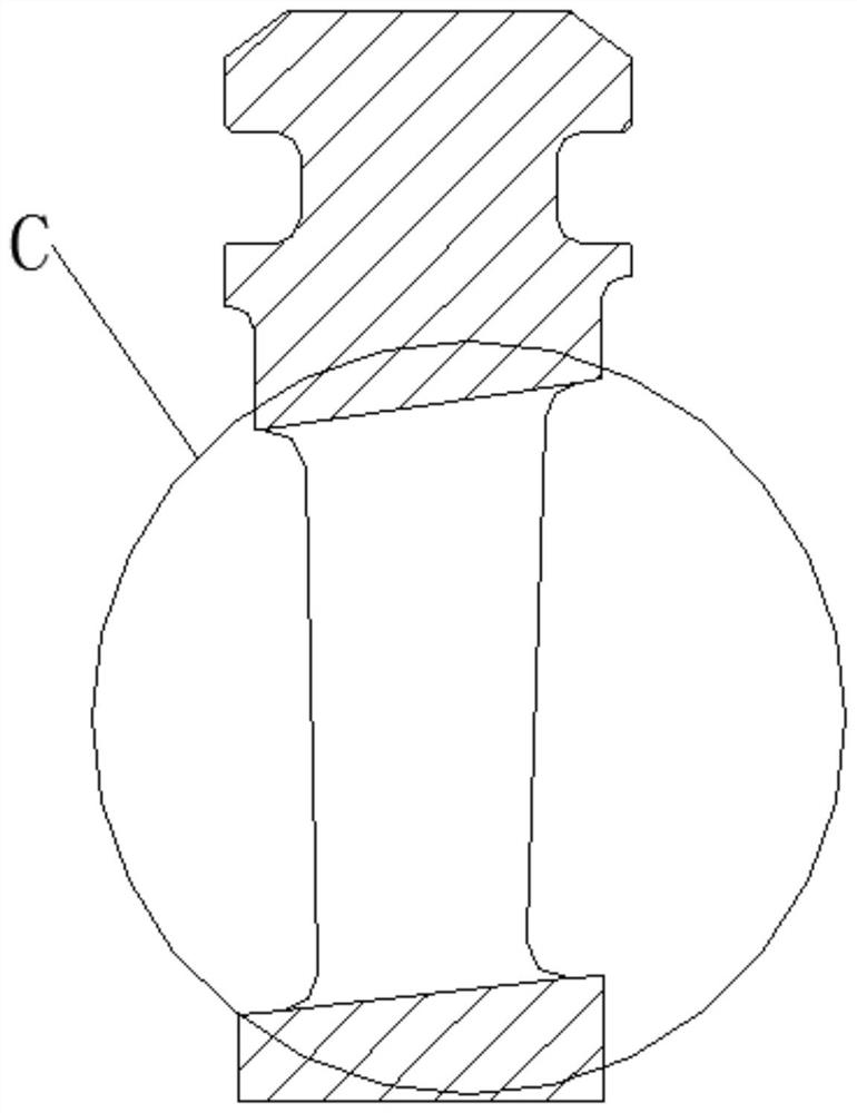 Method for correcting influence of blade end rounding on flow