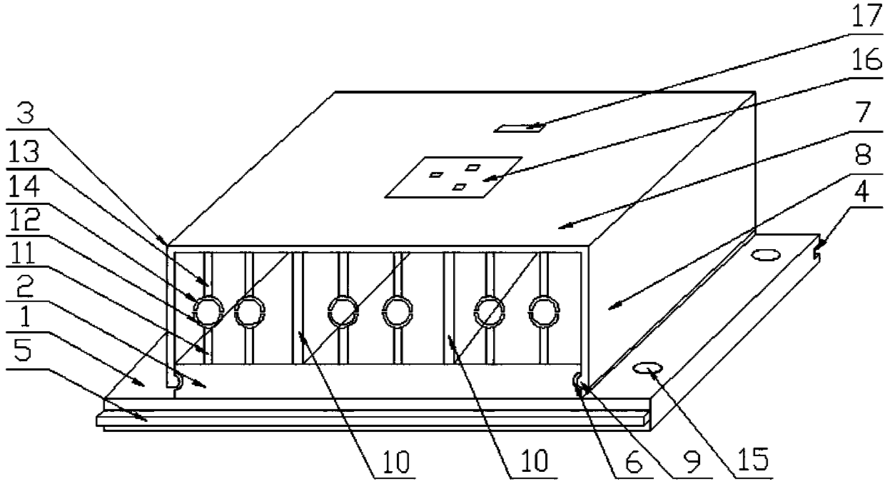 Multi-passage integral wiring device for building