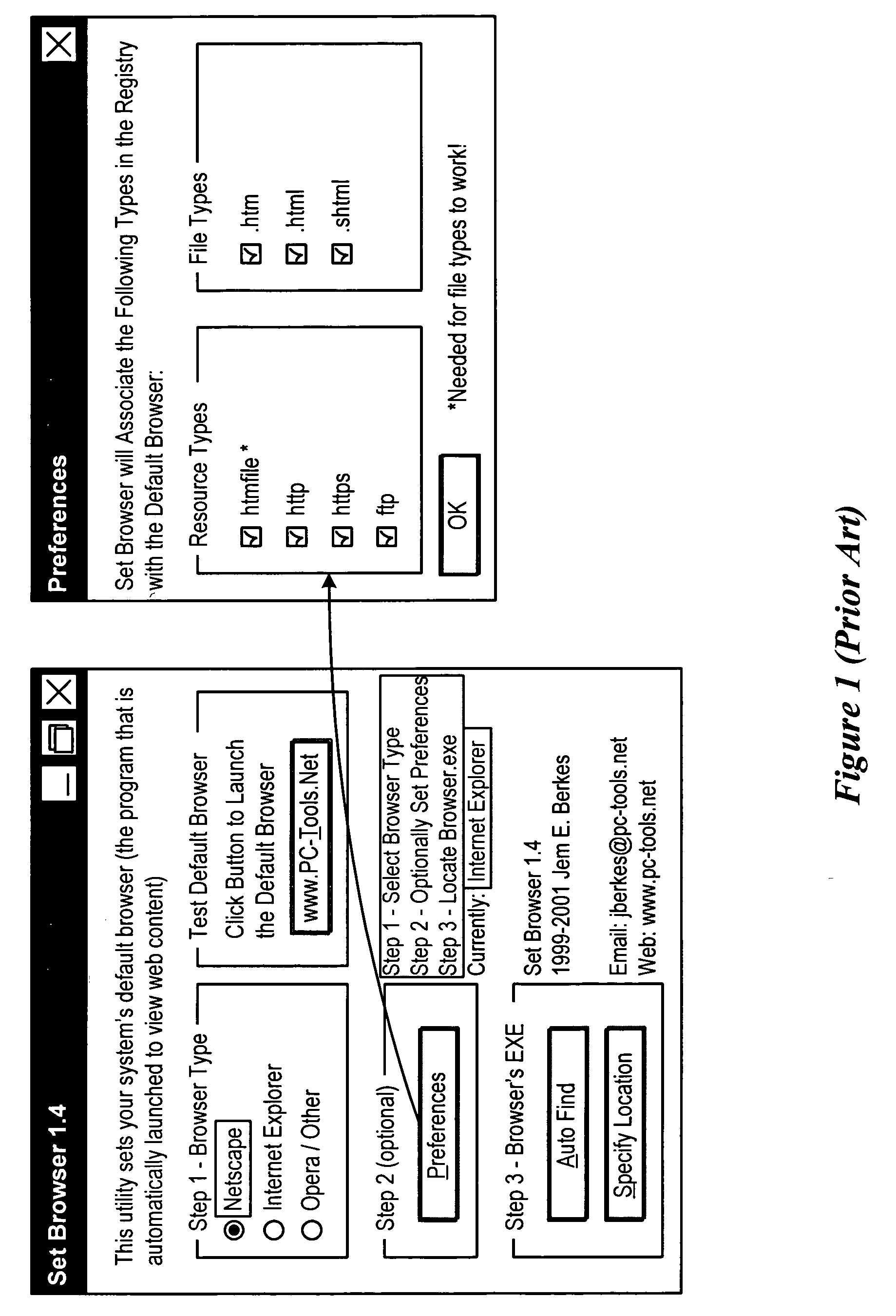 Central internet browser control for multiple browsers enabled system