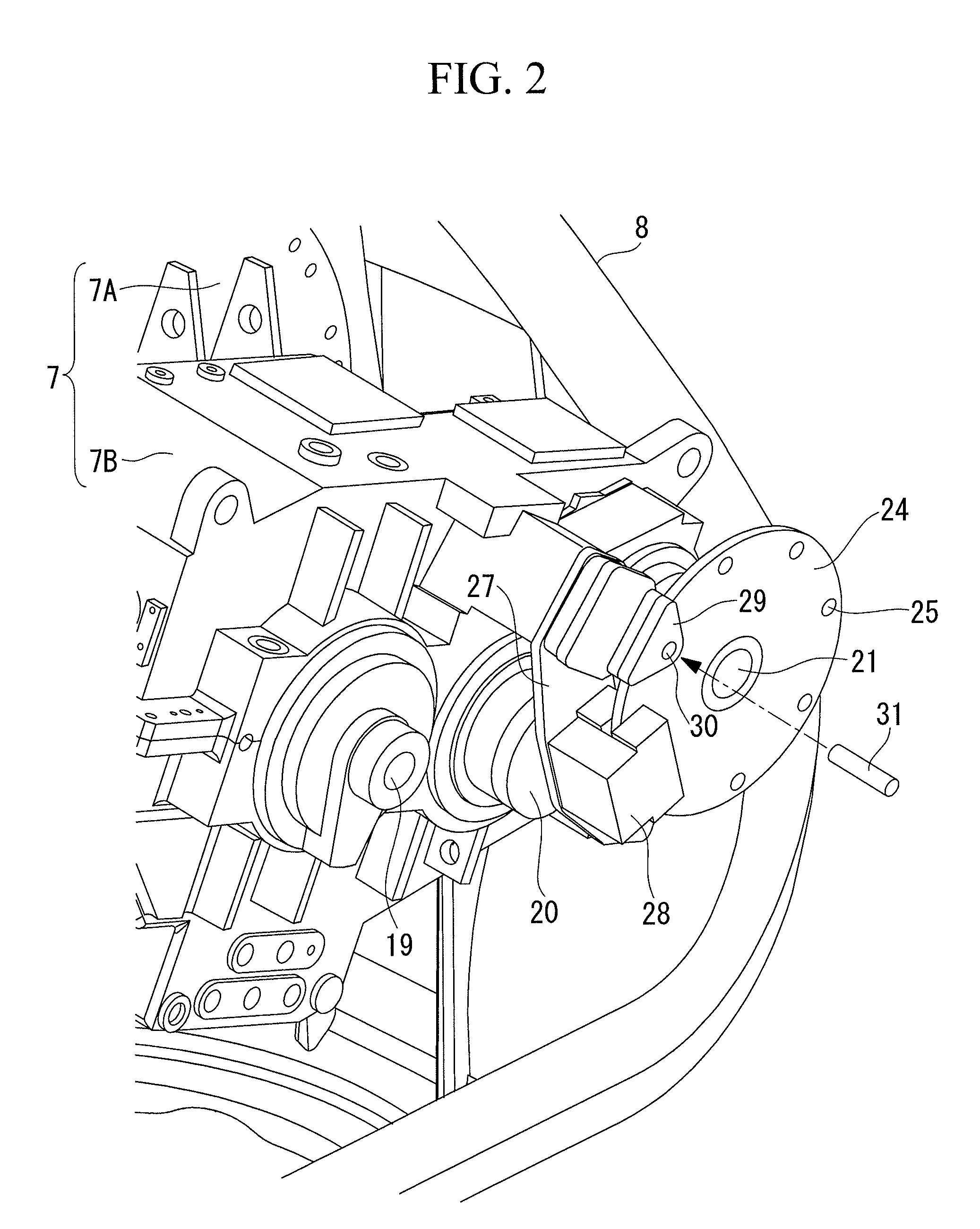 Turning device for wind turbine rotor and wind turbine generator including the same