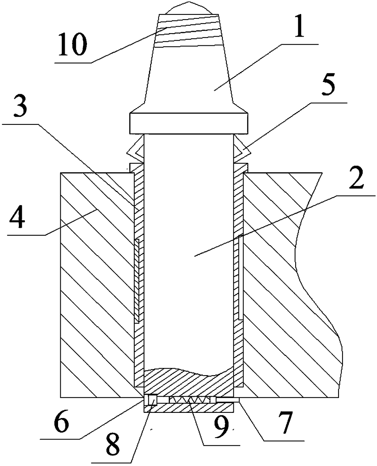 Telescopic anti-stripping cutting tooth