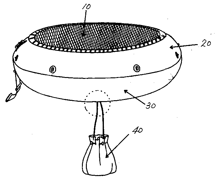 Trampoline with sand bag