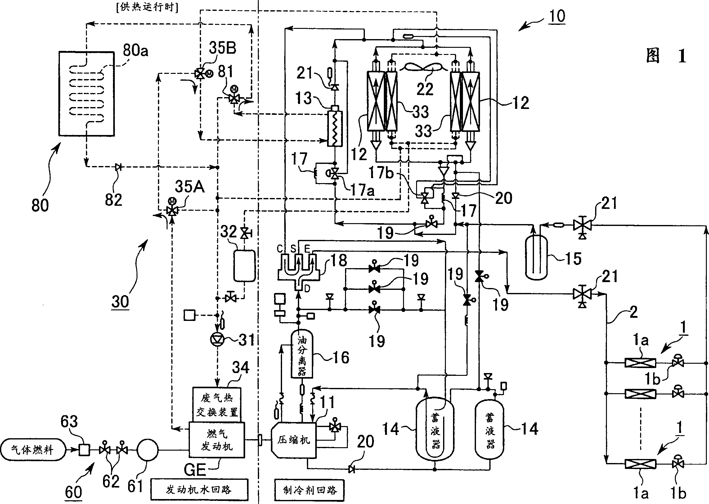 Gas heat pump type air conditioner