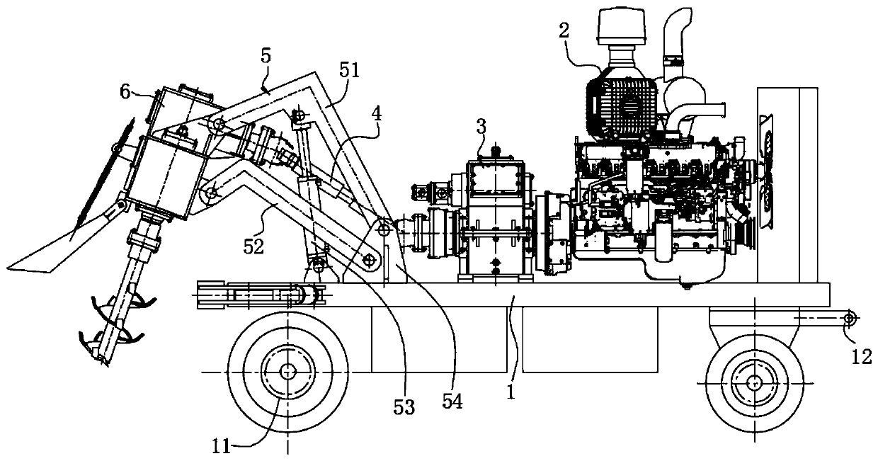 Subsoiler based on independent driving system and working method