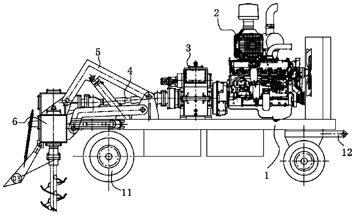 Subsoiler based on independent driving system and working method