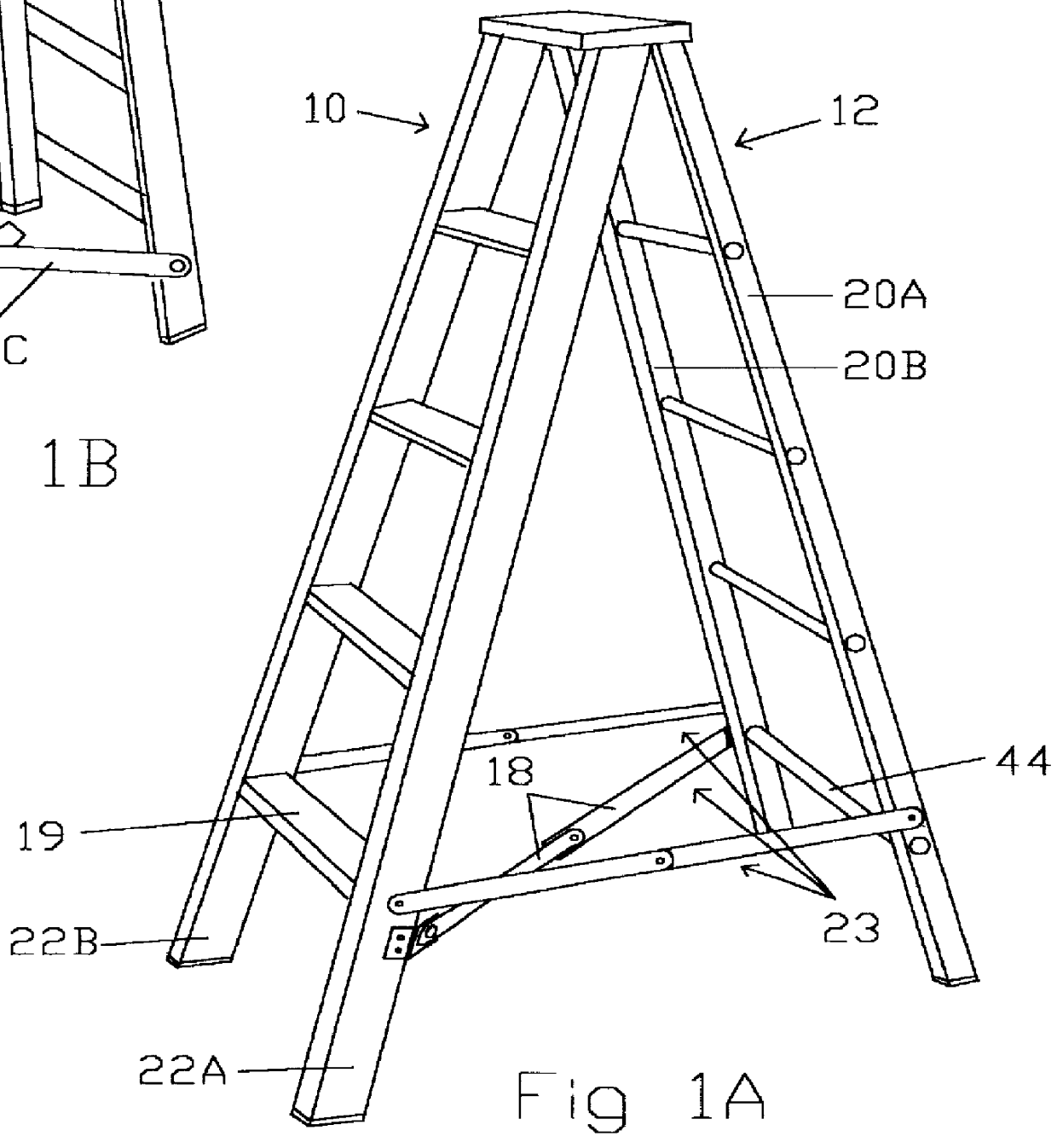 Ladder stabilizing cross brace
