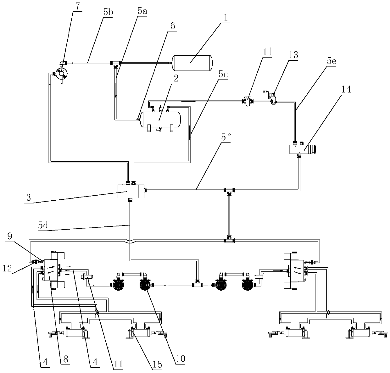 One-key door quick door opening system and method for bus in emergency