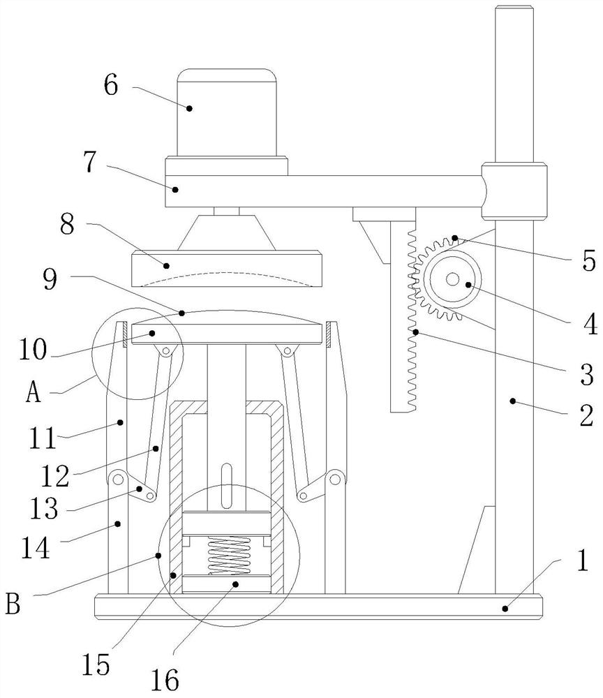 Lens grinding device for myopia correction glasses