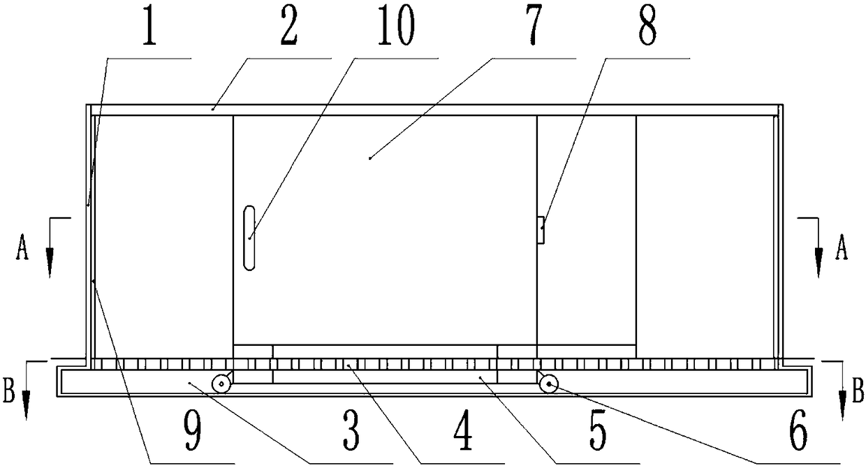 Embedded dust-proof track sliding door