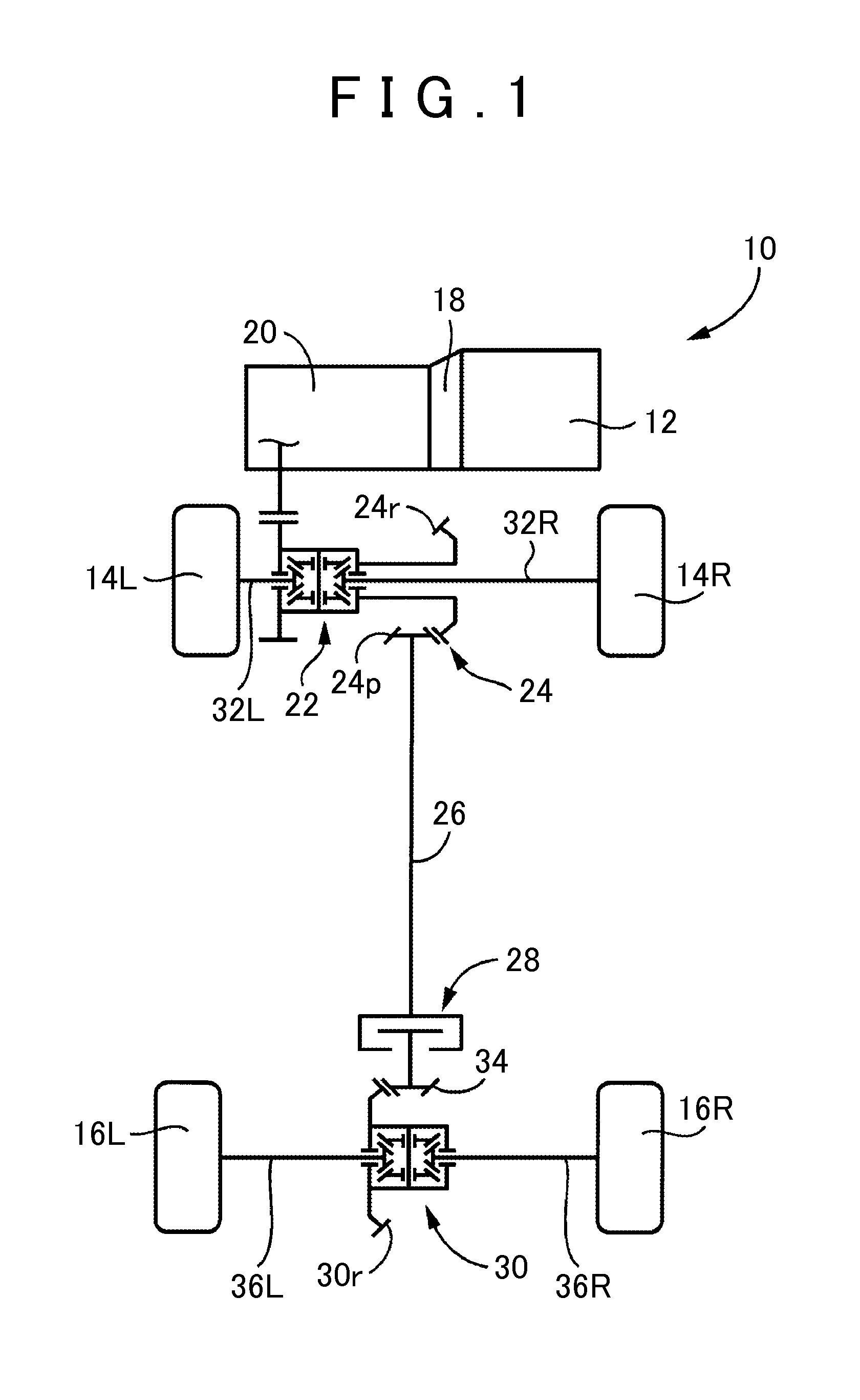 Driving force indicator for vehicle