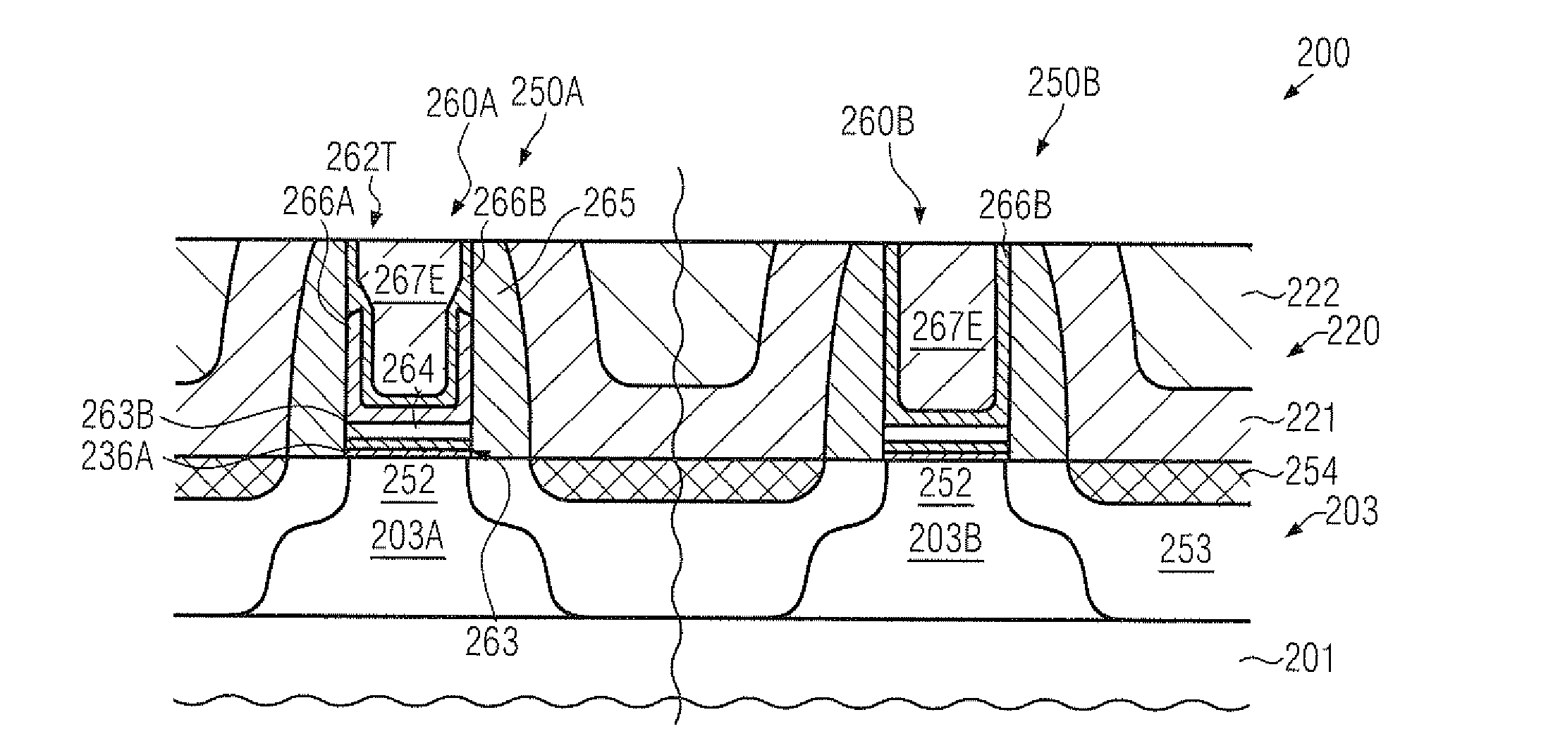 High-k metal gate electrode structures formed by separate removal of placeholder materials in transistors of different conductivity type