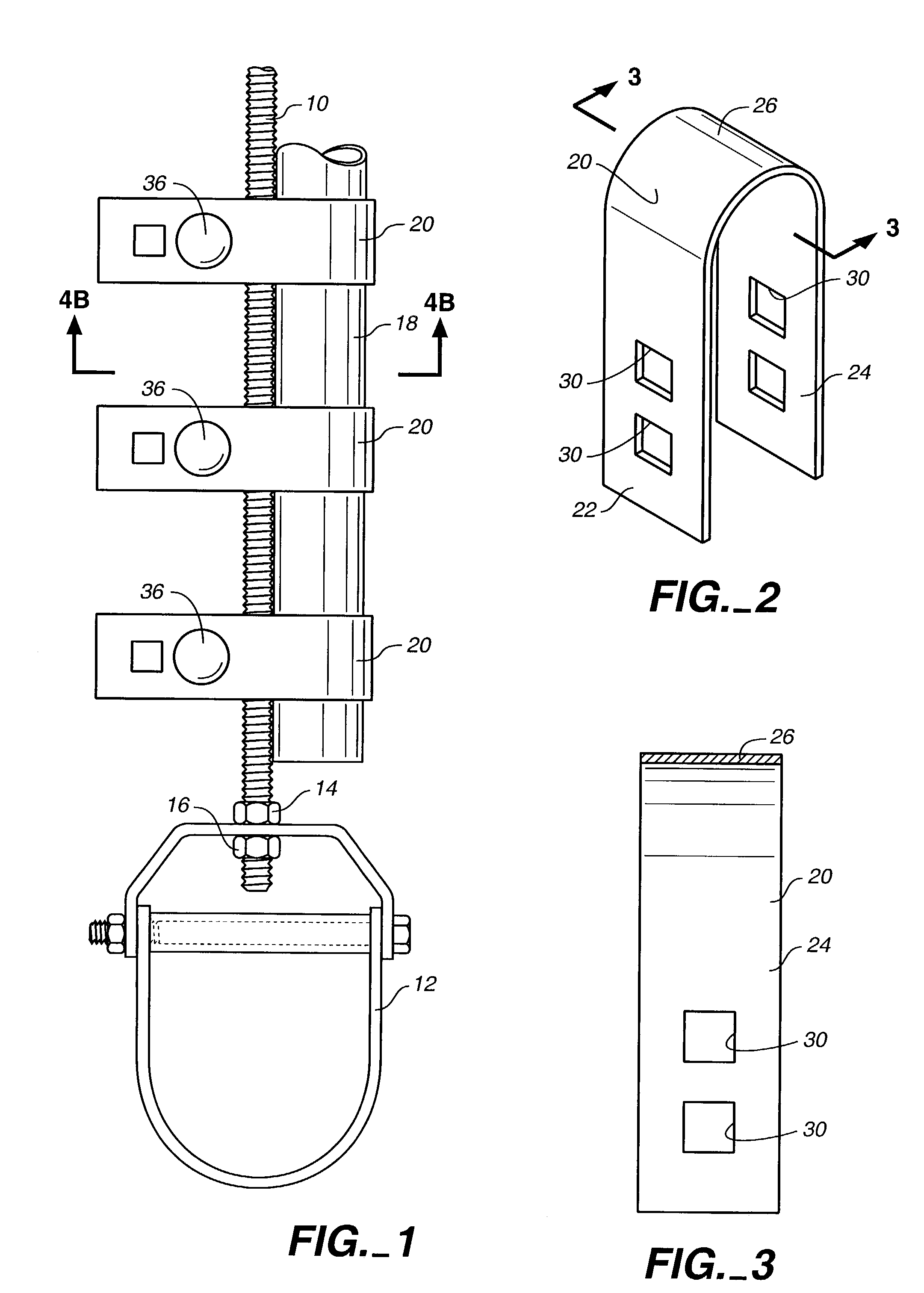 Deformable clamp employed to stiffen hanger rod