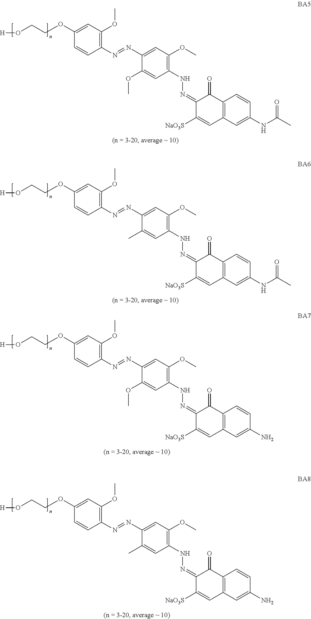 Bis-azo colorants for use as bluing agents