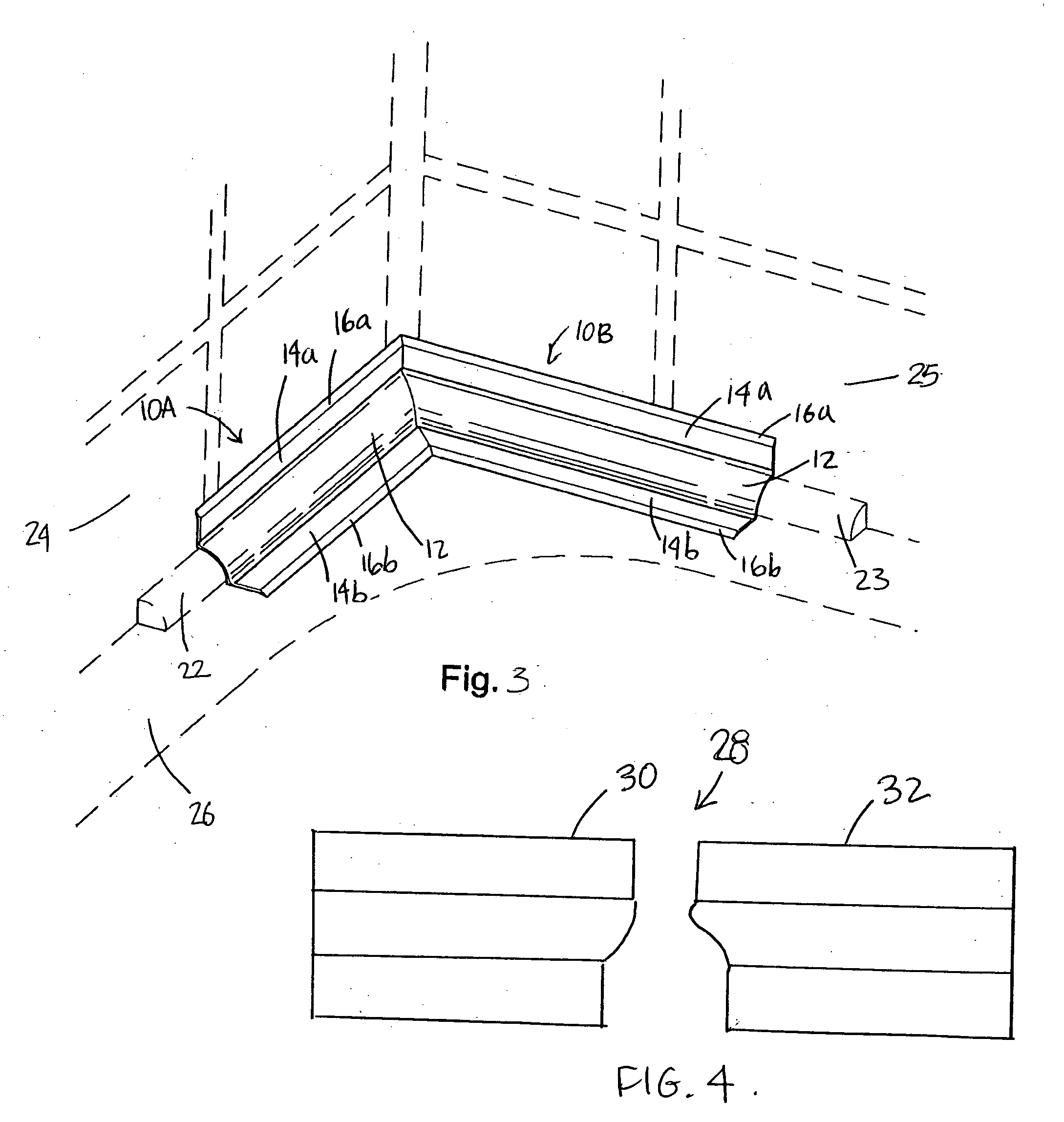 Device for concealing caulking joint and method