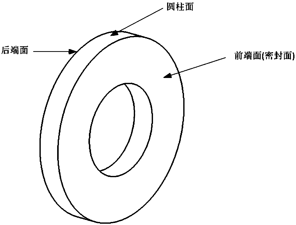 A mechanical seal structure with vein-shaped grooves on the end face