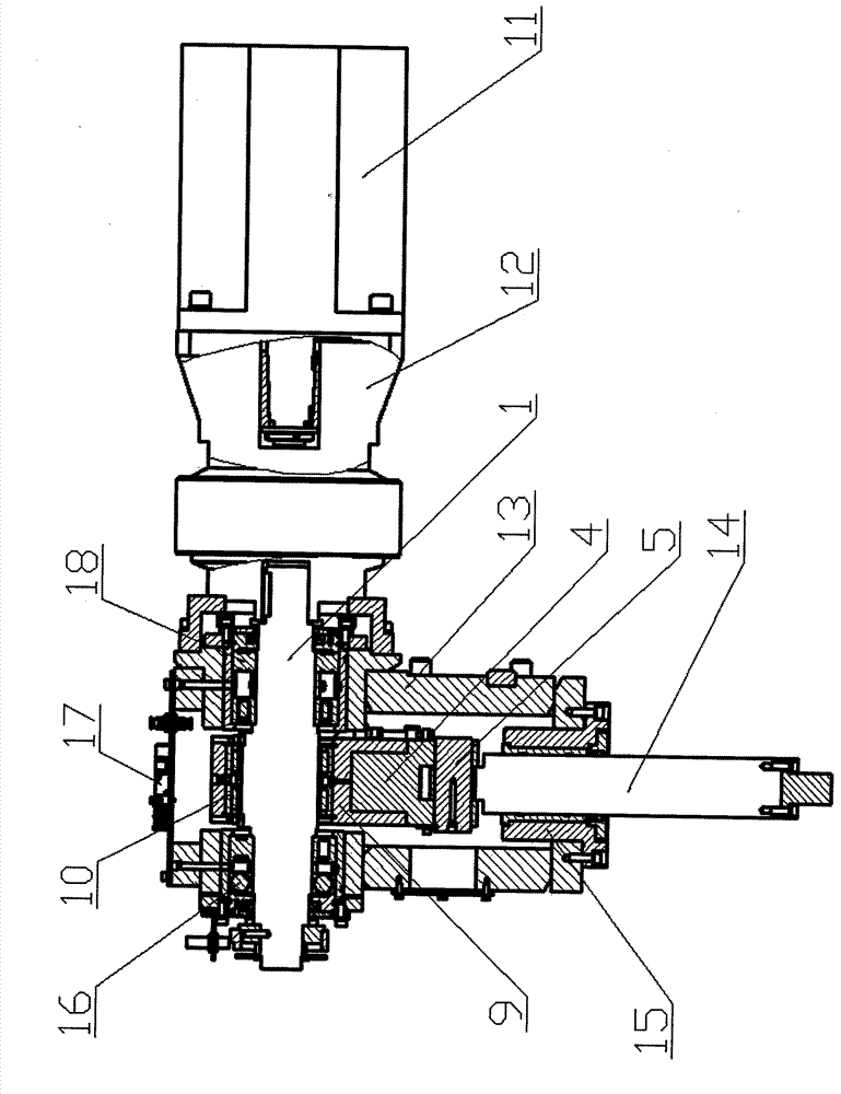 Automatic switching dual-path transmission mechanism of punch press