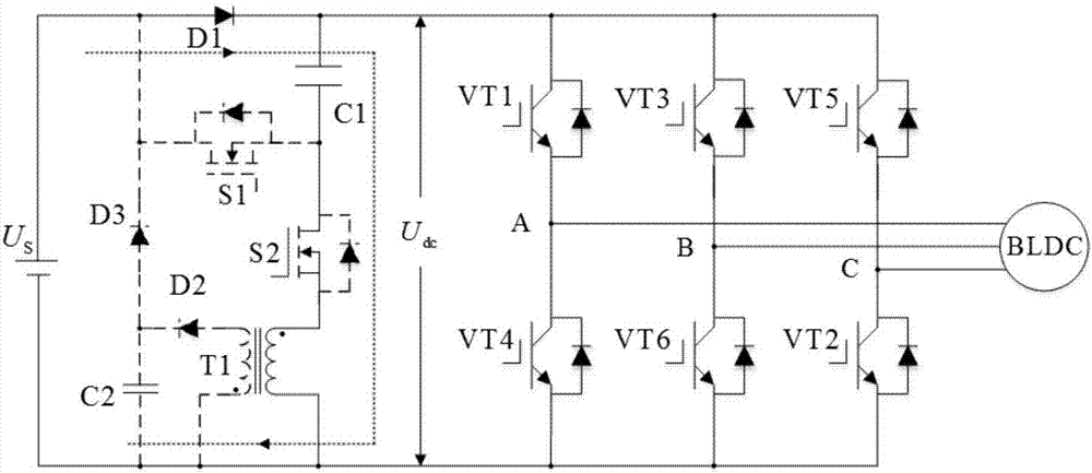 Commutation torque ripple suppression device with energy feedback function