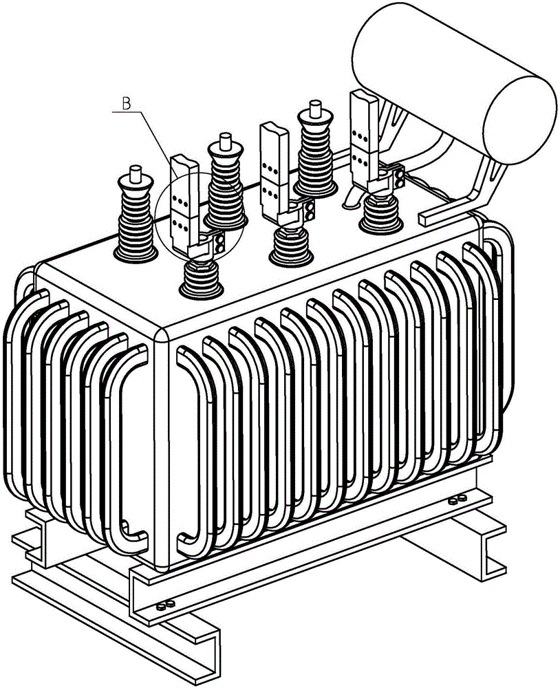 Design method for power transformer low voltage side outlet apparatus