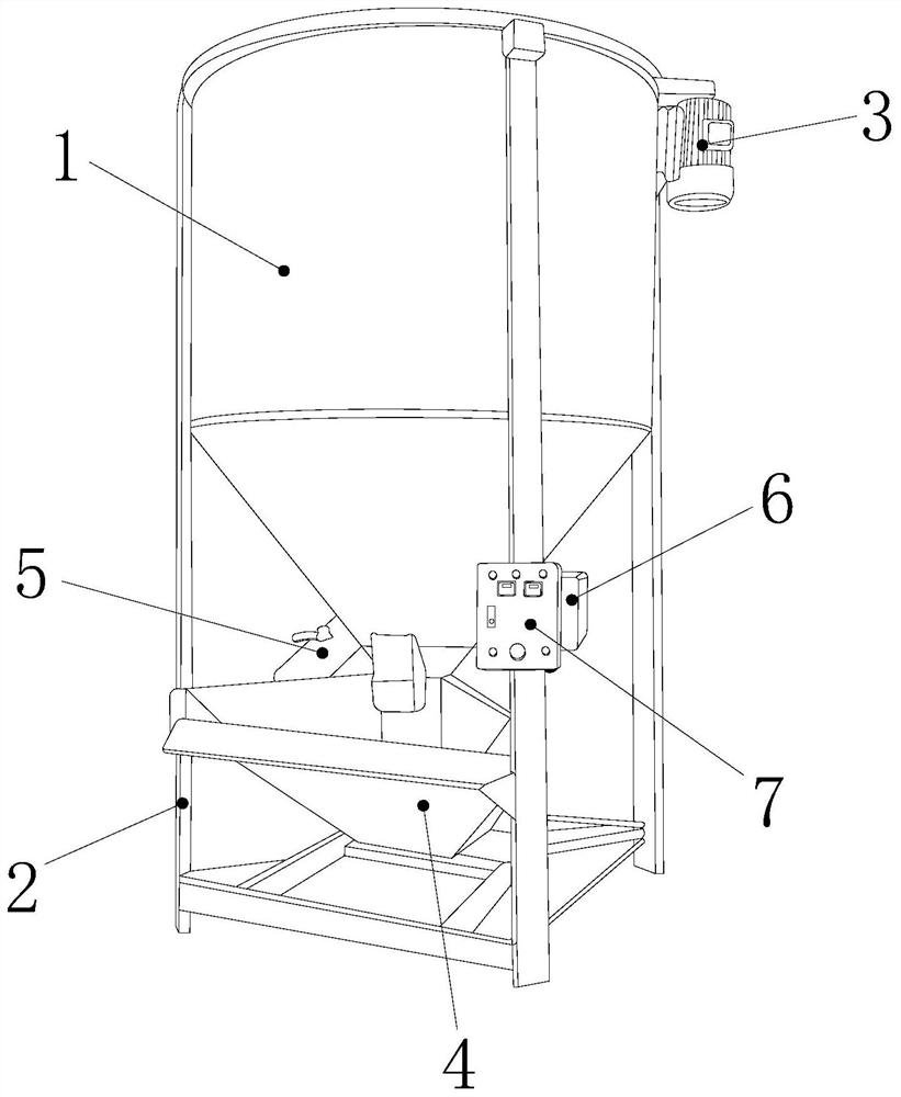 A vertical mixer for plastic shell production with high discharge function