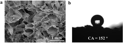 A kind of synthetic method of graphene-polydimethylsiloxane functional sponge