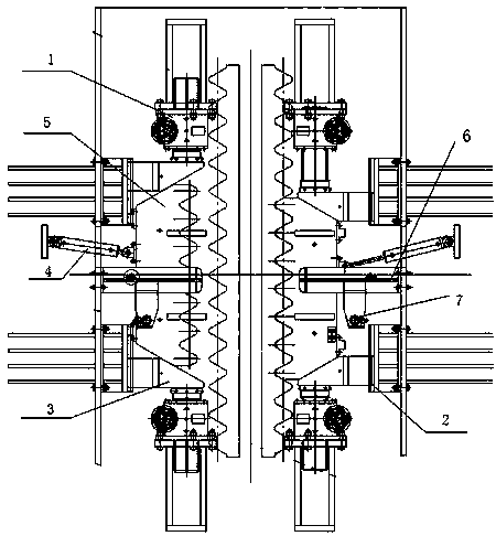 Mounting method of locking device for platform type crushed stone laying and leveling ship