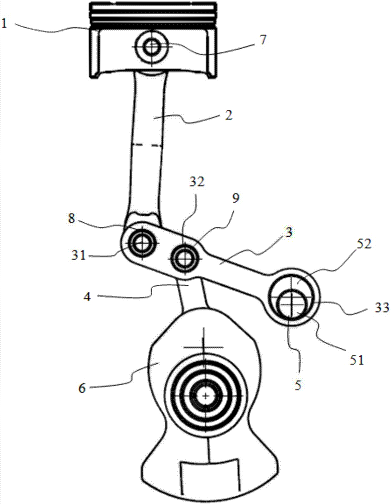 Variable-compression-ratio device and engine