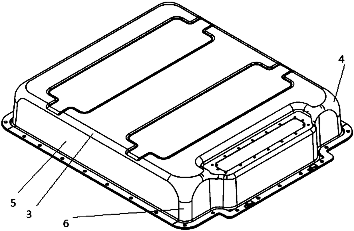 Electric automobile battery box upper cover