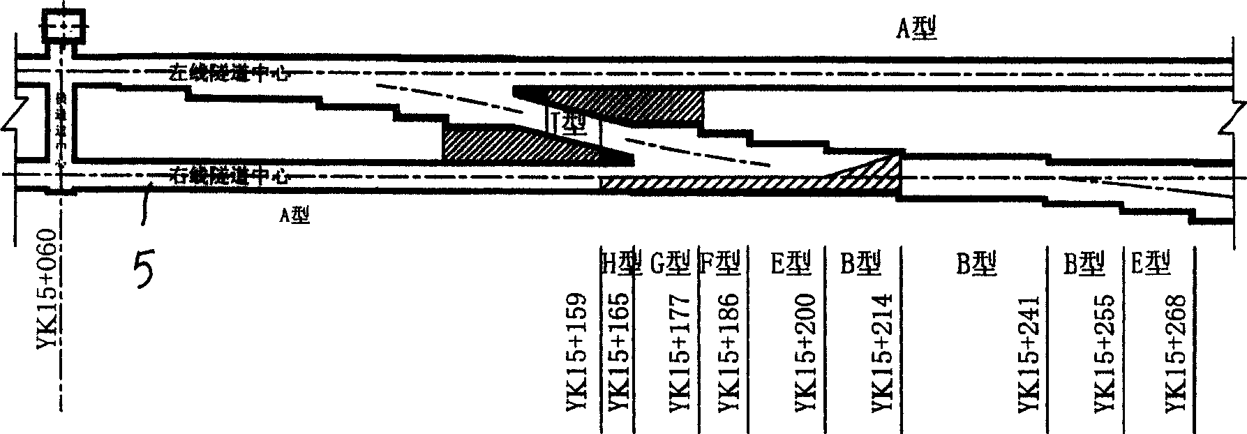 Rapid-construction method for rapid change of small-section into large-section tunnel