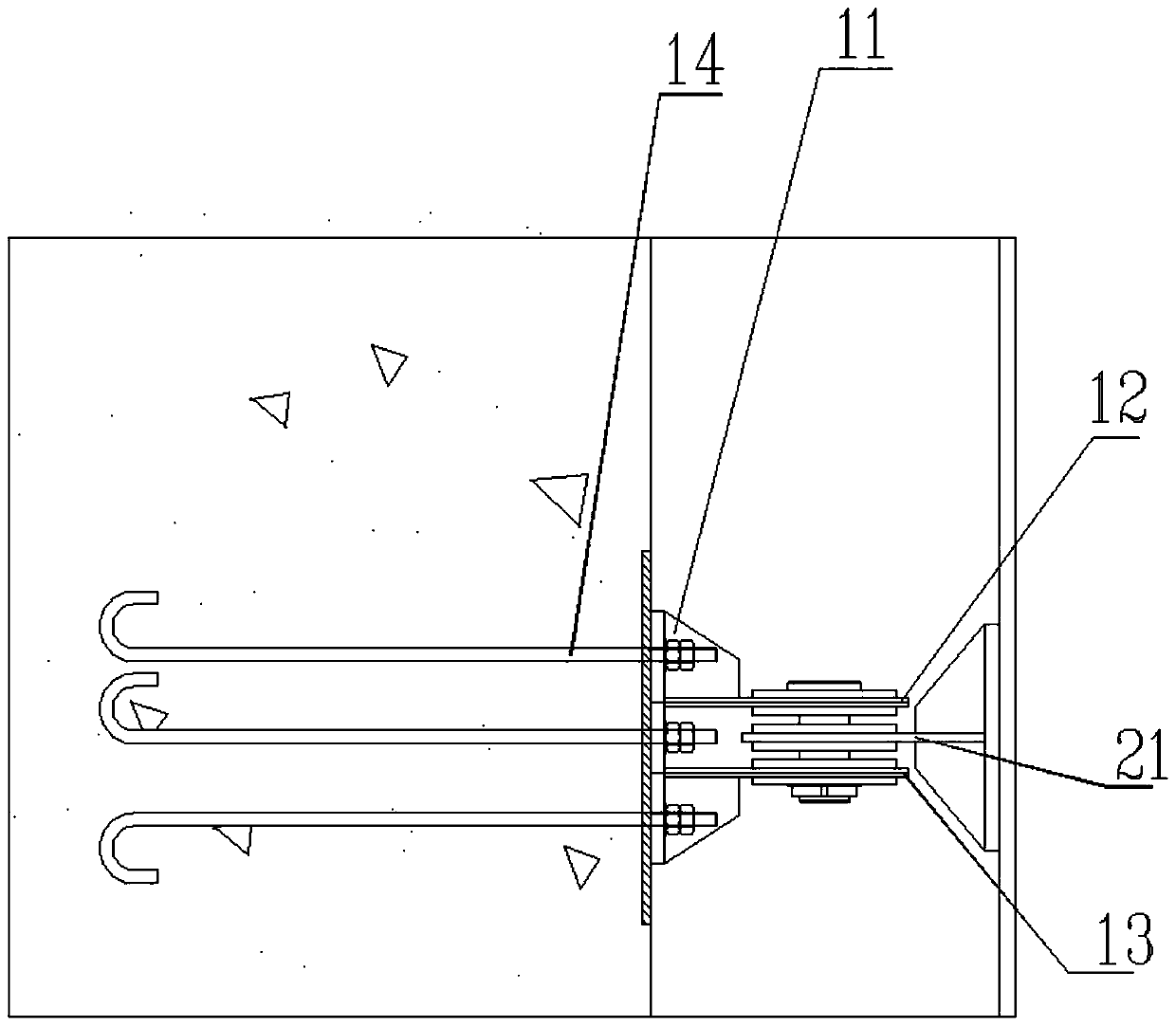 Rotatable type floating debris intercepting and discharging trolley lifting guiderail device