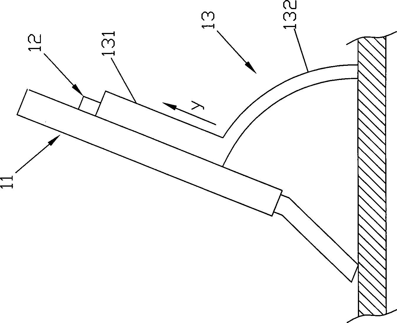 Display apparatus with elevation angle regulation device