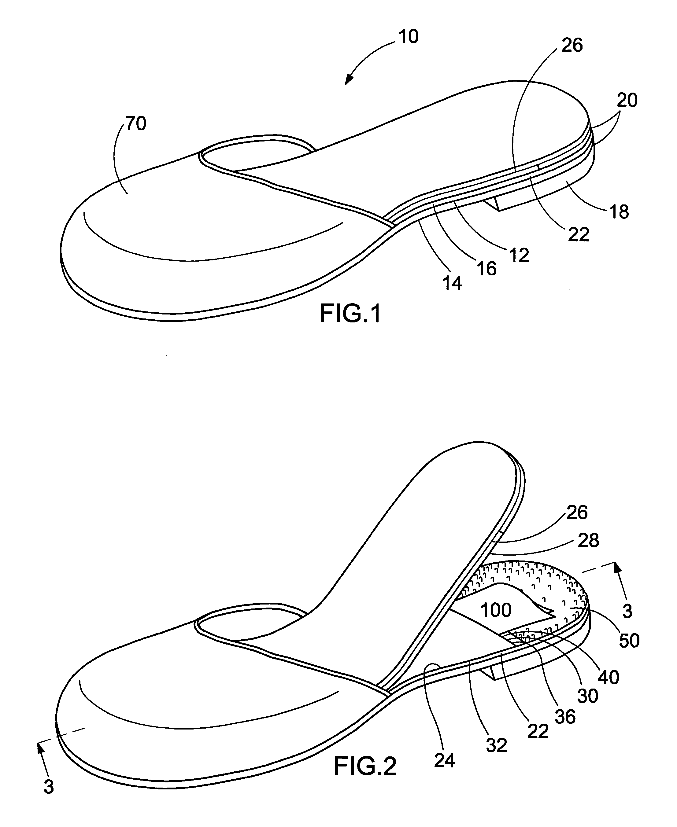 Shoe with concealed compartment for retaining items