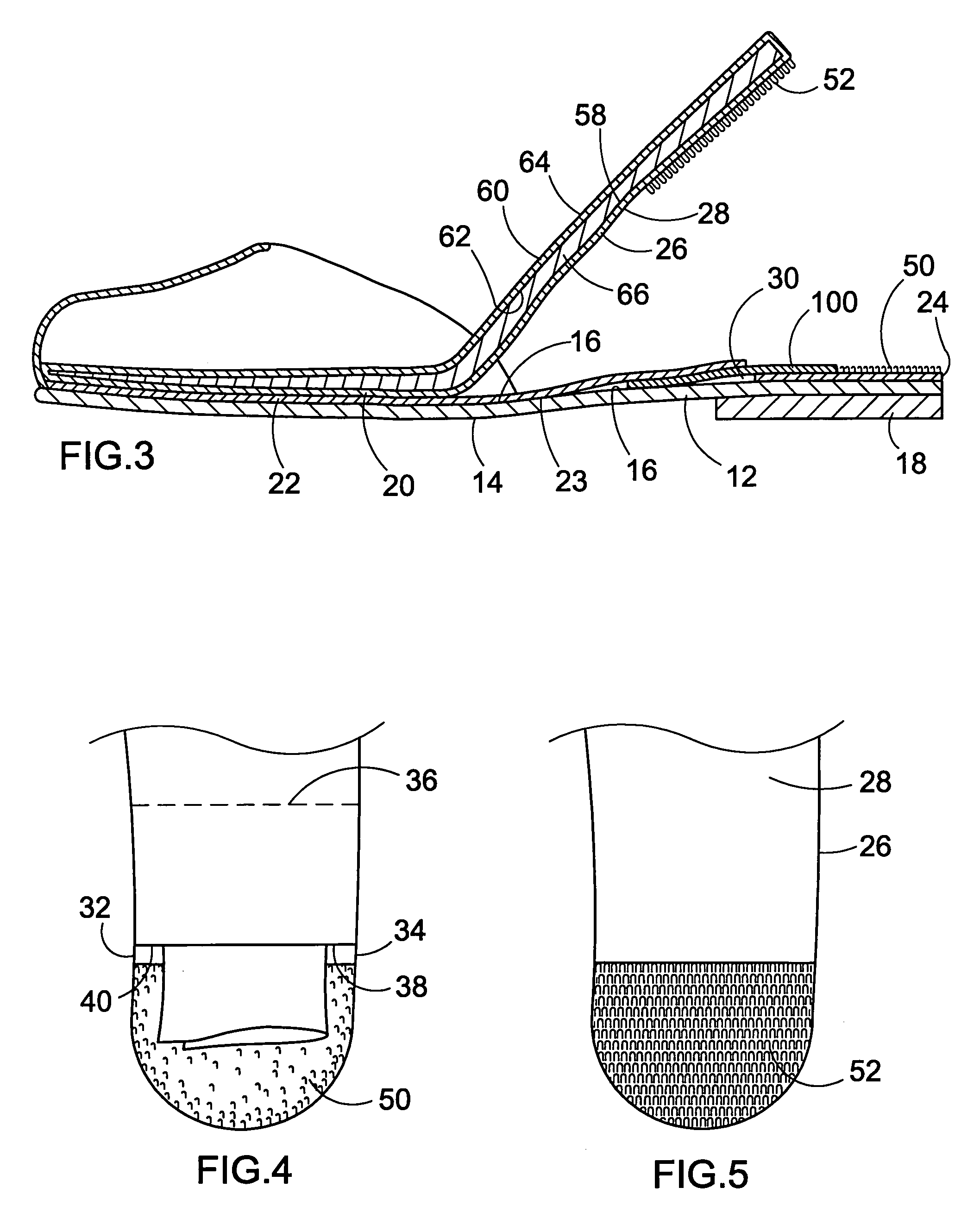 Shoe with concealed compartment for retaining items