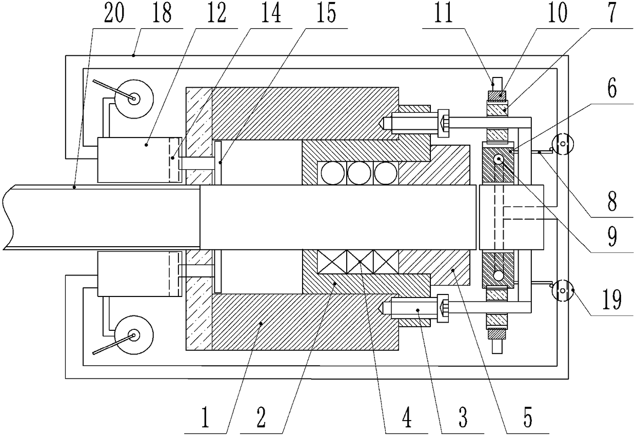 Pneumatic type ball screw prestretching device