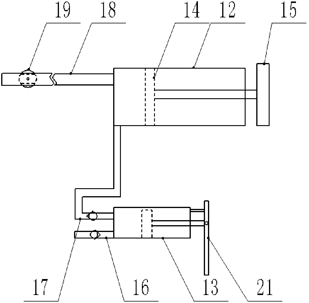 Pneumatic type ball screw prestretching device