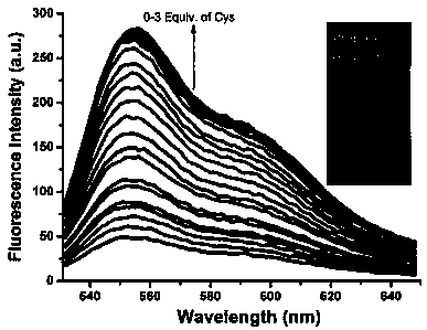 A kind of reactive mercapto compound probe and preparation method thereof