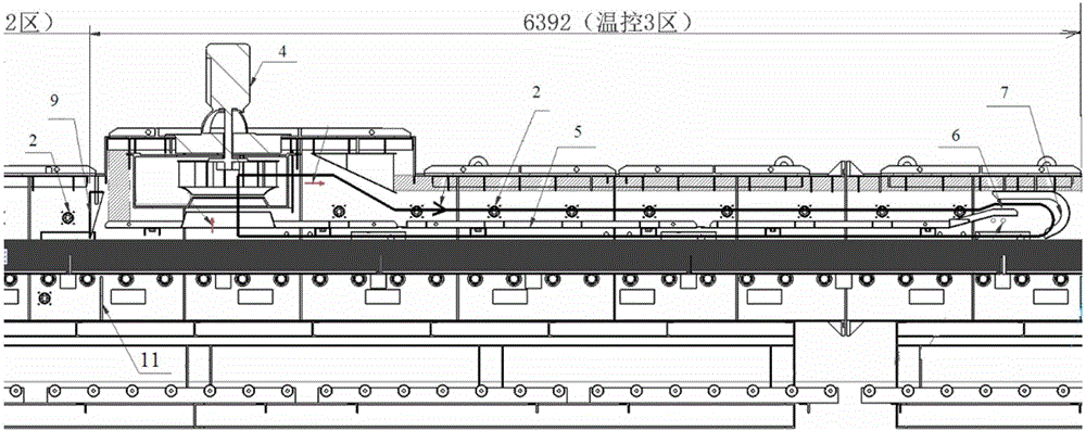 Mesh-belt built-in hot-air cyclic heating tempering furnace and heating method thereof
