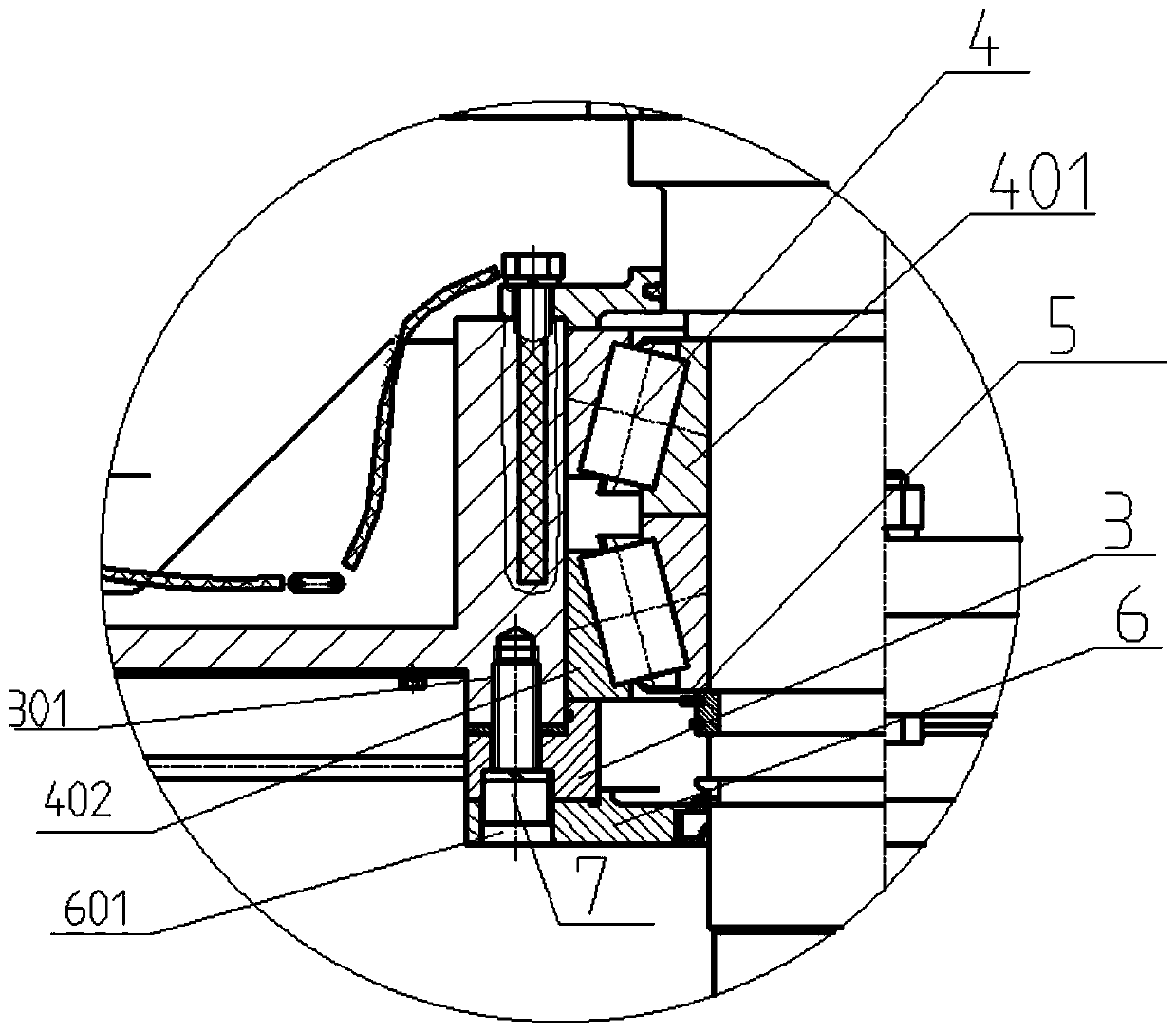Double-front end cover structure for vertical installation motor