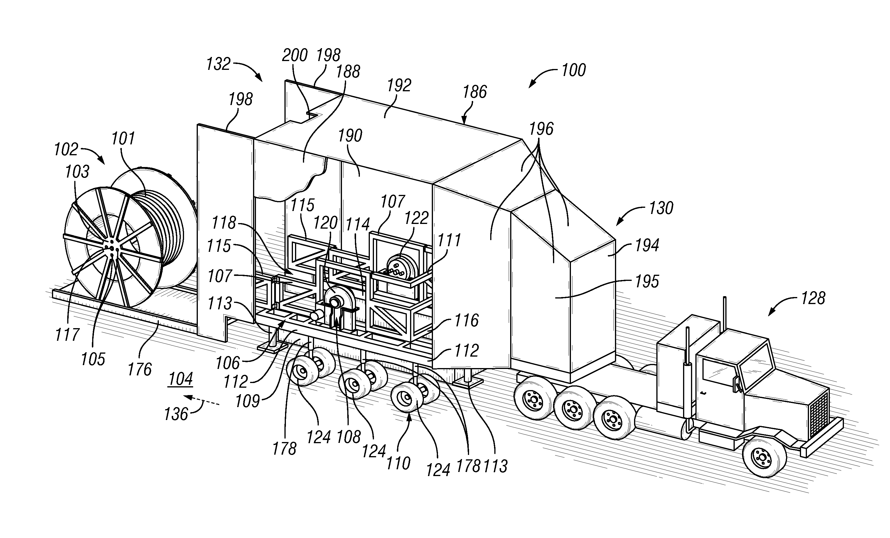 Reel transport apparatus and method