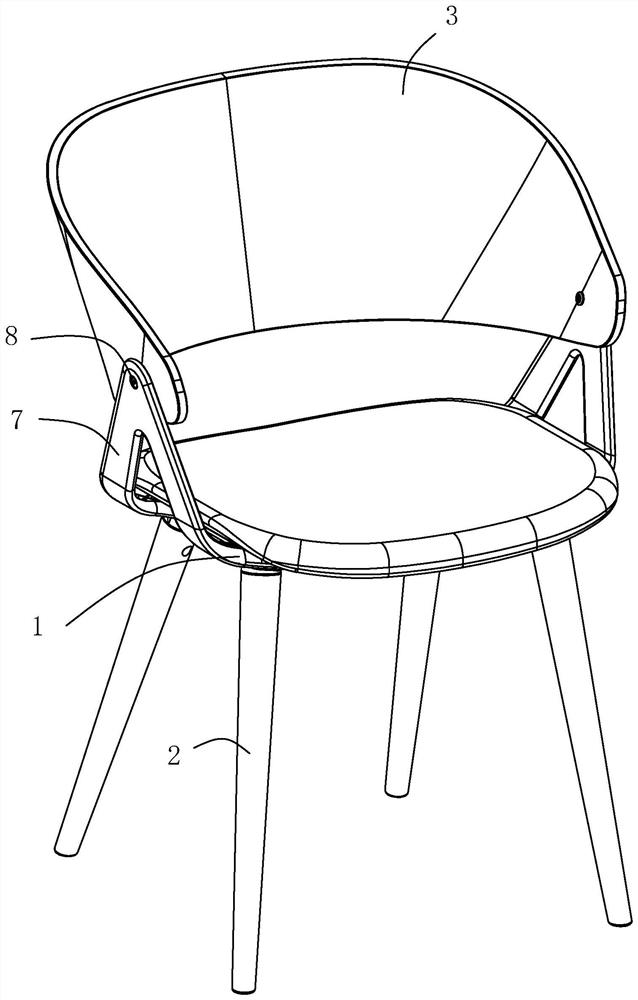 Quick-disassembly and quick-assembly high-support-stability chair