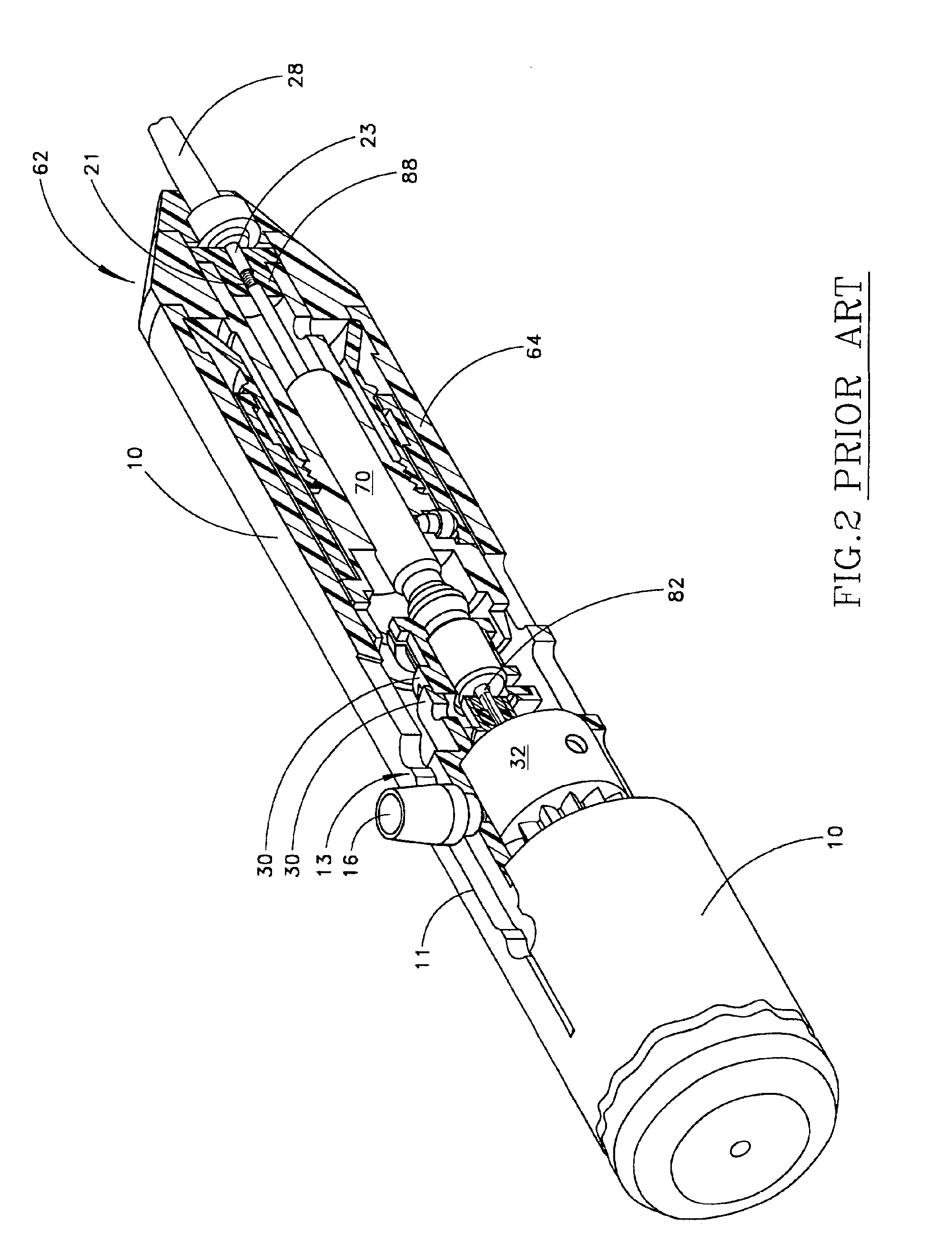 Self-indexing coupling for rotational angioplasty device