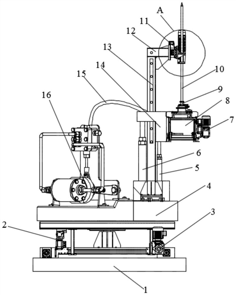 Coal mining face end hanging roof treatment device