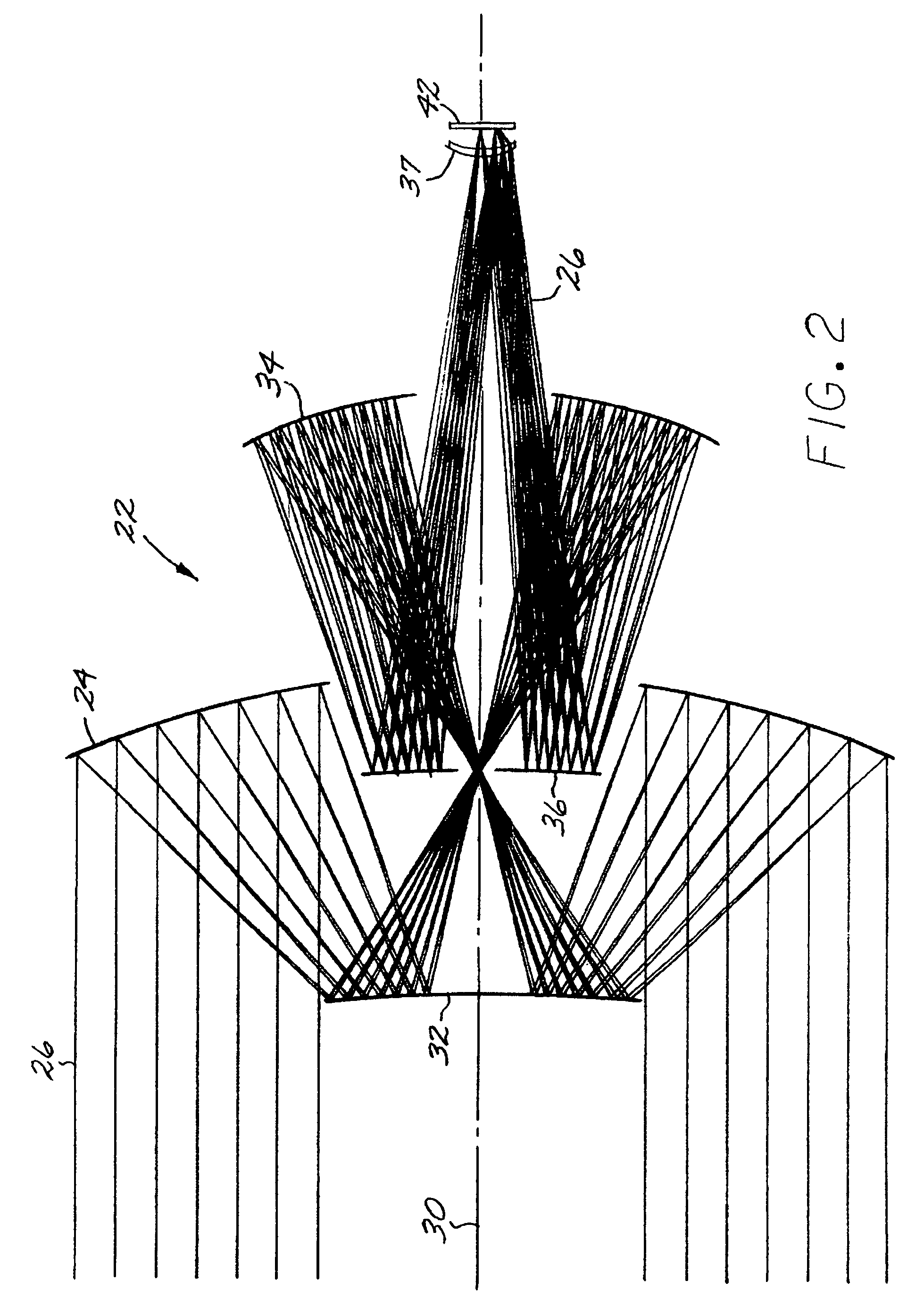 Imaging optical system including a telescope and an uncooled warm-stop structure
