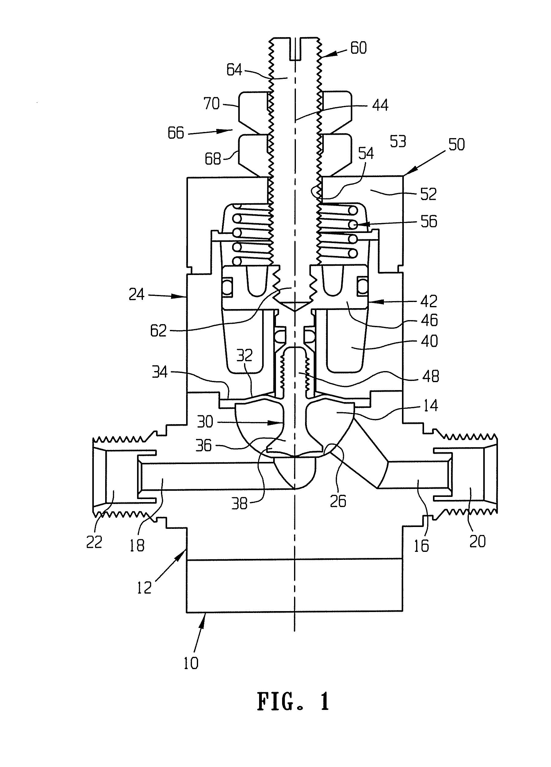 Valve with adjustable stop