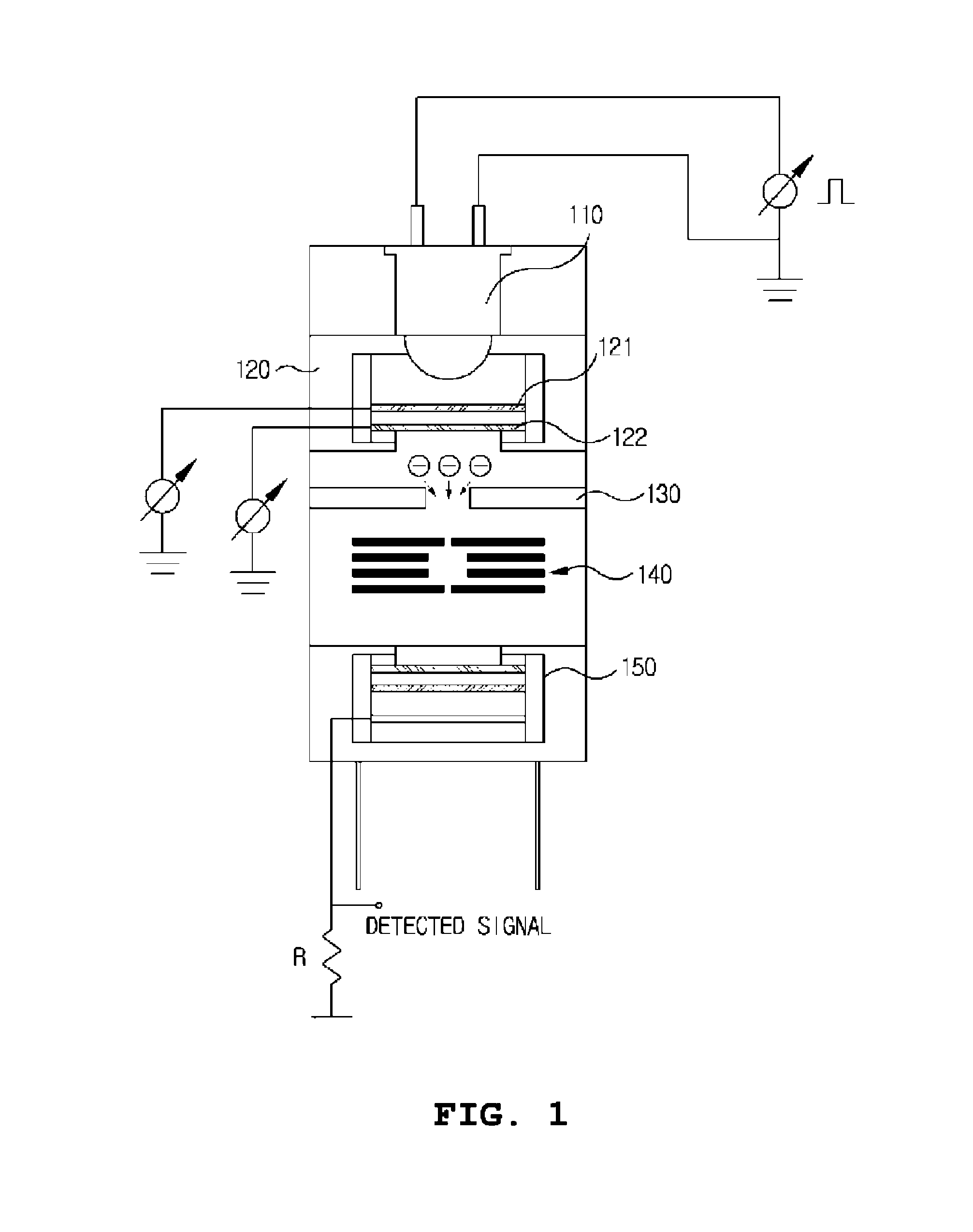 Ultraviolet diode and atomic mass analysis ionization source collecting device using ultraviolet diode and an MCP