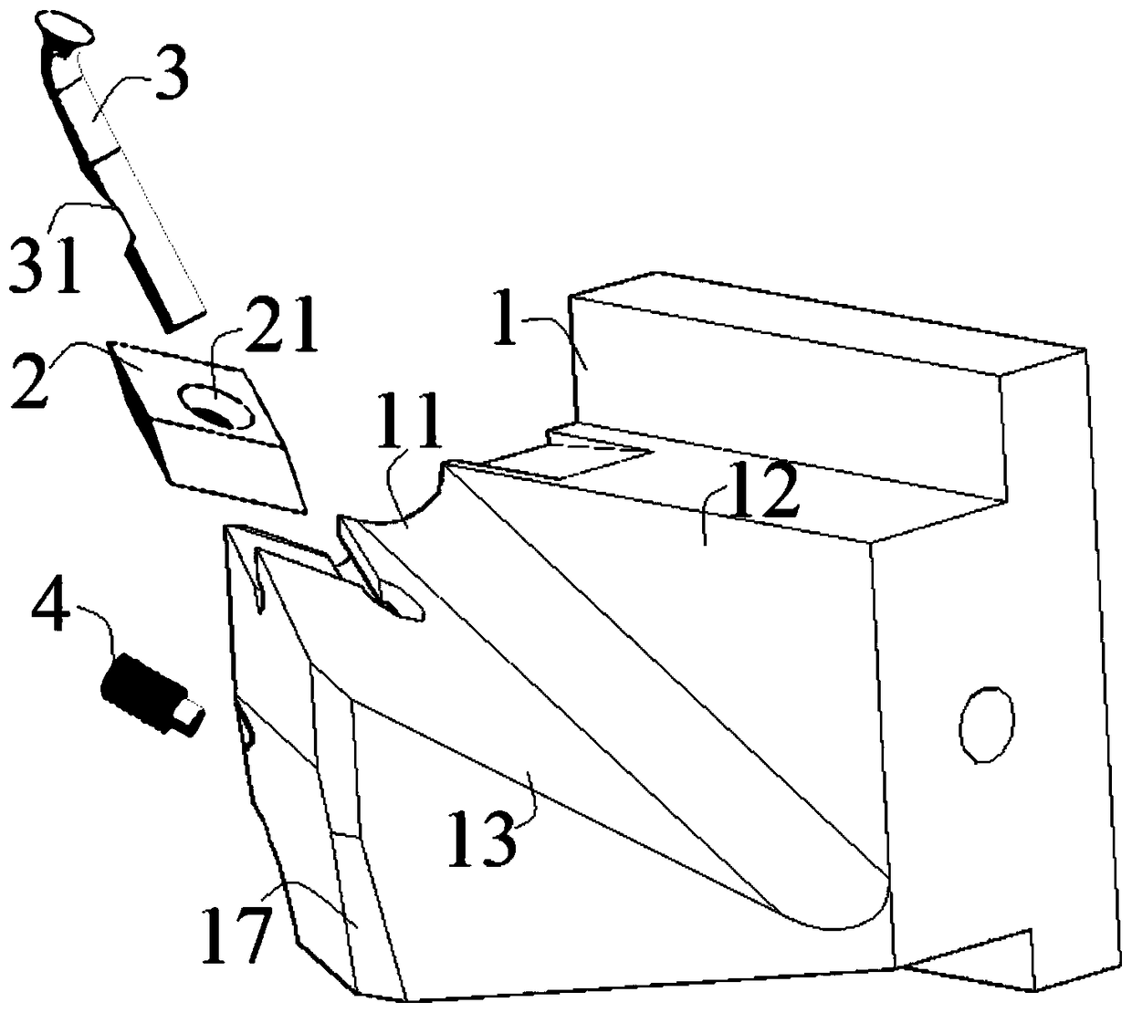 A mechanical quick-change double-milling combination cutter for aluminum ingots