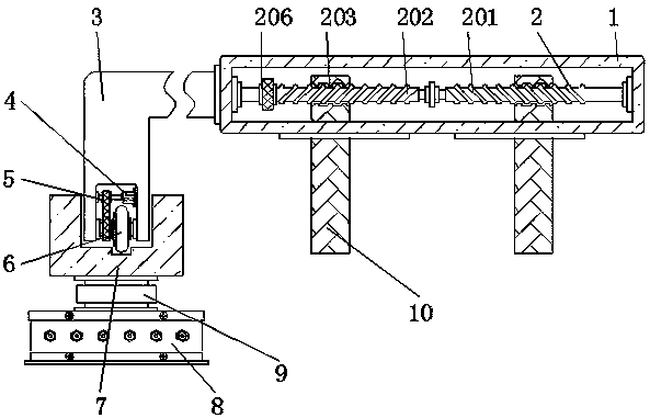 Stacking assembly for below closed or semi-closed confined space