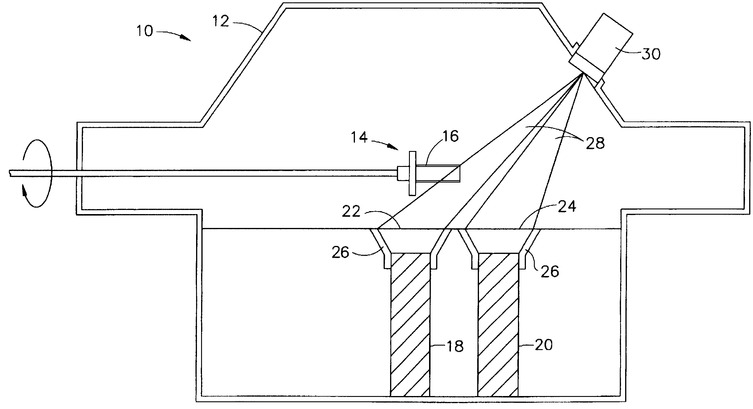 Process and apparatus for depositing a ceramic coating