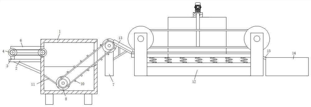 Efficient peeling device for kudzuvine root pretreatment processing