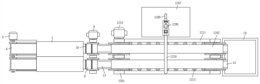 Efficient peeling device for kudzuvine root pretreatment processing