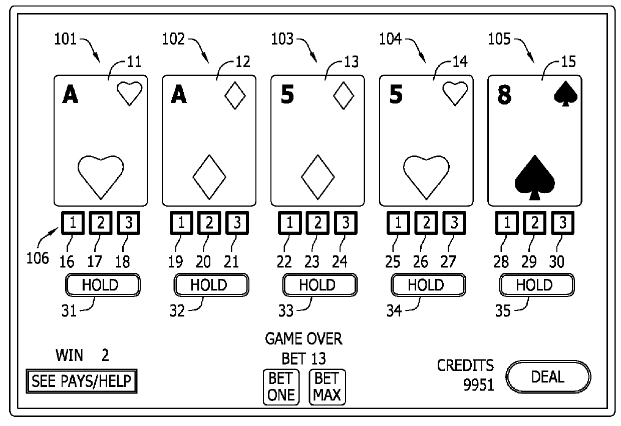 Draw poker with option to wager for additional replacement cards